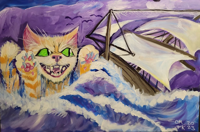 Hand painted wall art