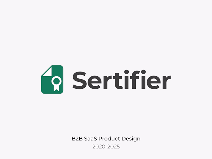 Sertifier App - B2B SaaS Product Design
