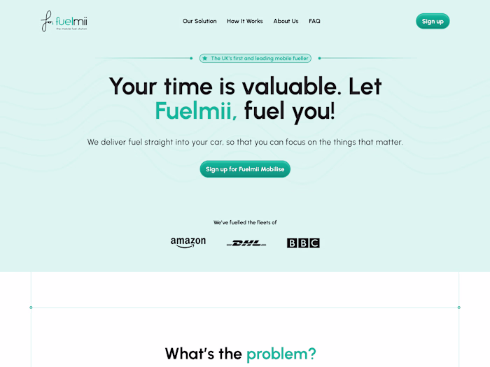 Fuelmii - Landing Page Design + Development