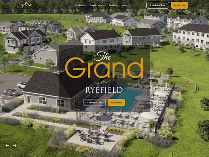 The Grand Ryefield | Webflow Development 