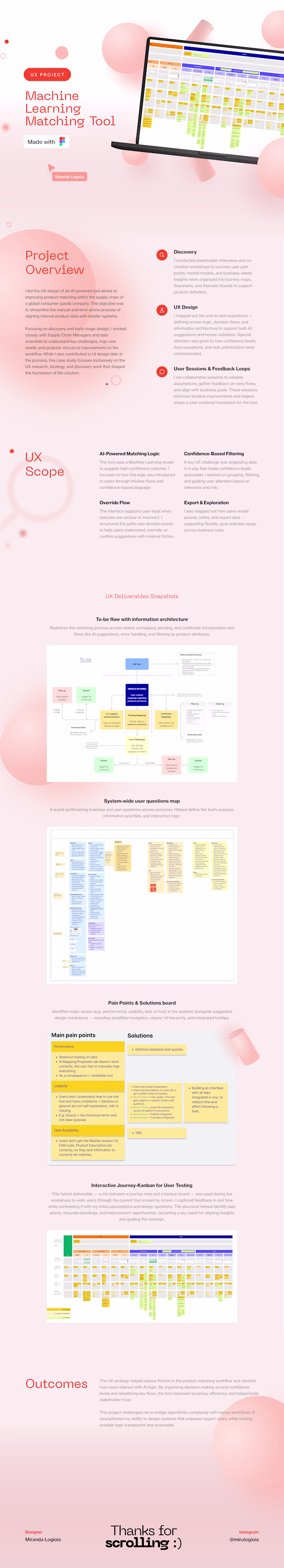 UX/UI Project | Machine Learning Matching Tool