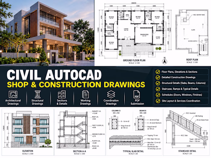 Civil AutoCAD – Shop & Construction Drawings
