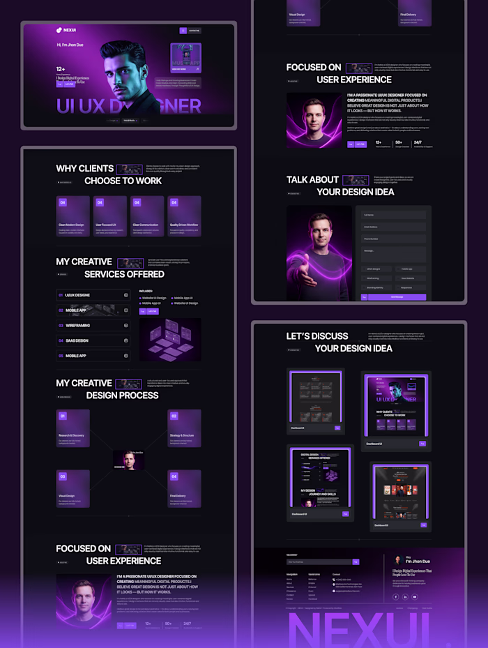 Portfolio — NexUI Design This project showcases a modern and...