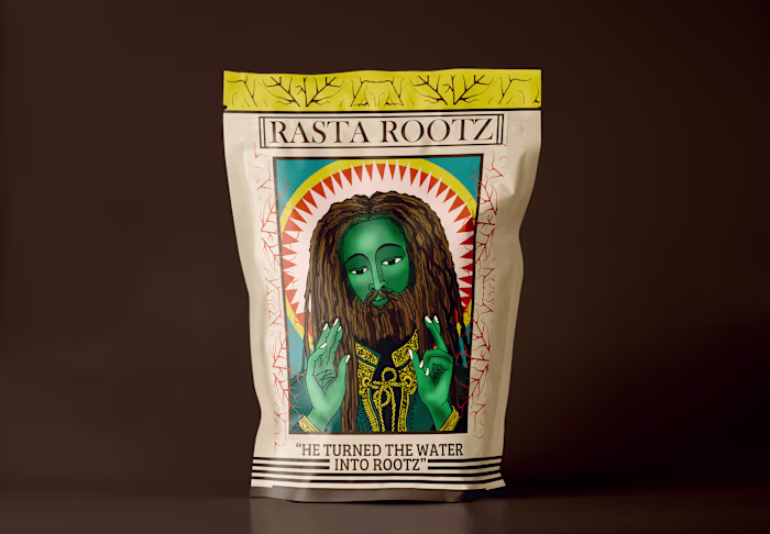 Packaging and Illustration for a Rasta Rootz
