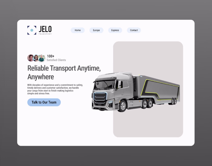 Transport Business Website Design