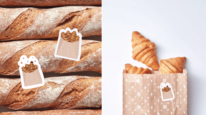 Illustrations and Internal Stickers for Bakery