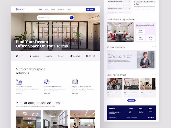 Rento Real Estate Landing Page