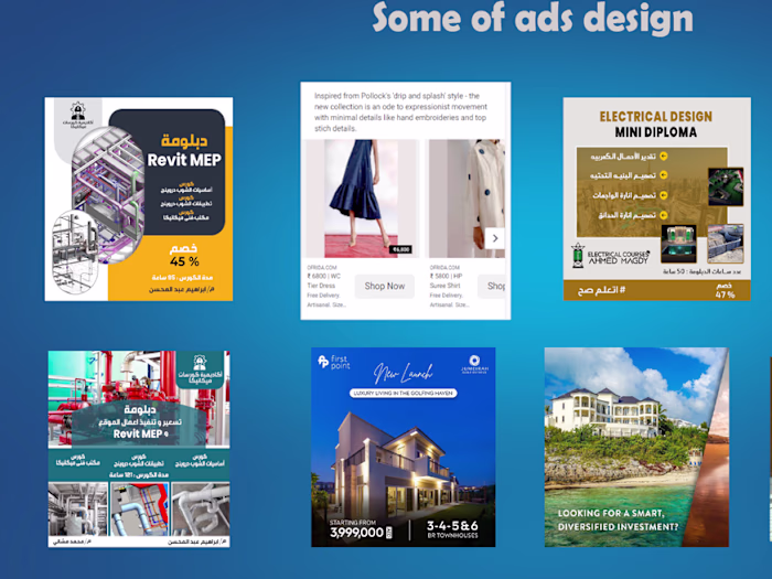 Ad Creative designs for several projects