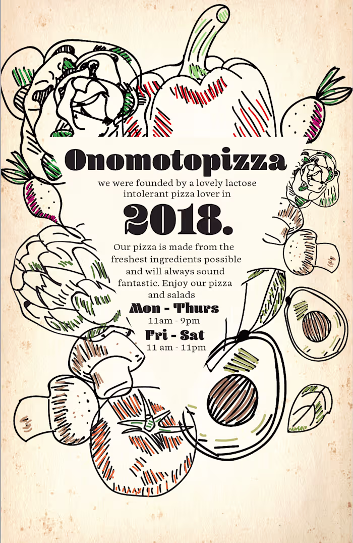 Pizza Place Menu