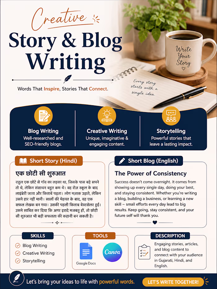 Creative Story & Blog Writing