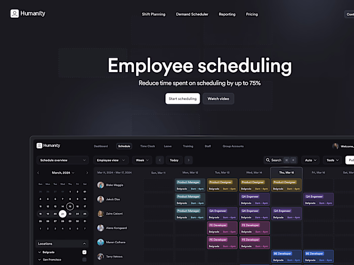 Humanity - Scheduling app