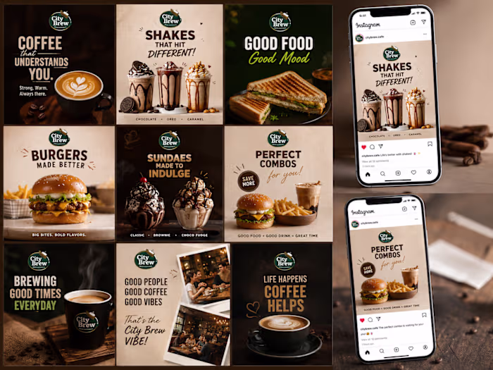 Modern Instagram post designs for
