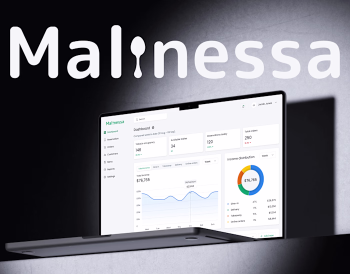 B2B web platform for restaurant management