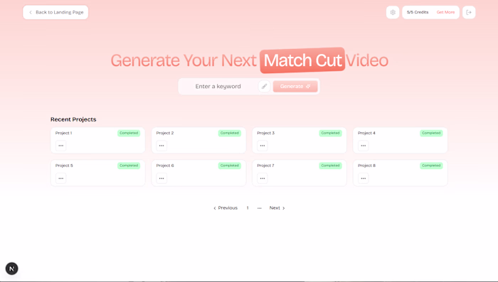 MatchCut
A SaaS tool that automates