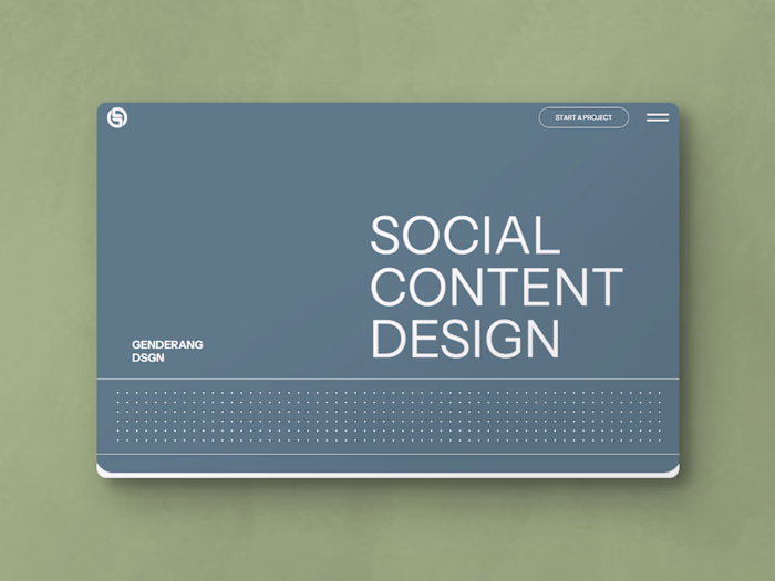 Genderang.Dsgn Portfolio Website Design