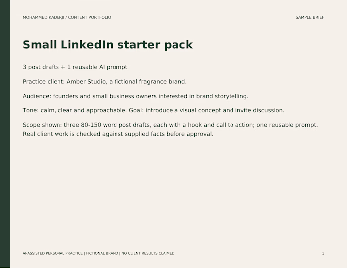 LinkedIn Posts + Reusable Prompt - AI Practice Sample