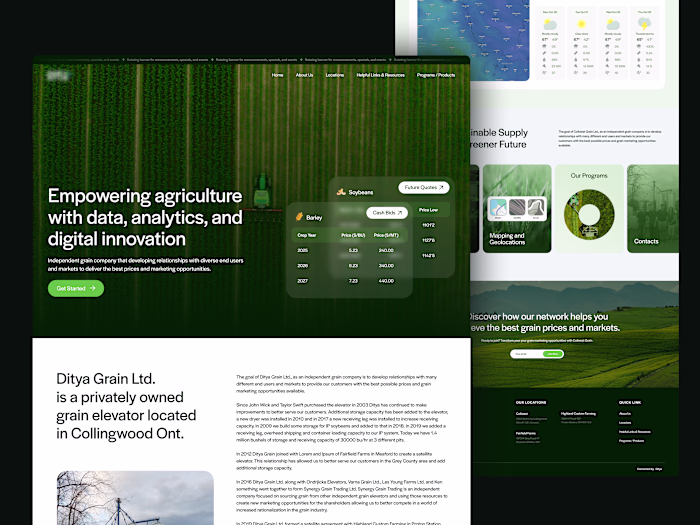 Agriculture Website Design