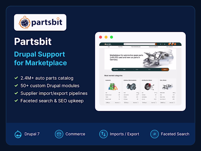 Drupal Developer for German Auto-Parts