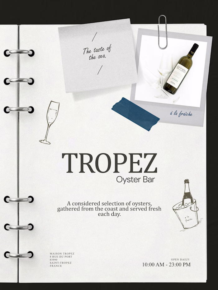 Tropez Oyster Bar Branding