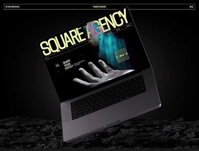 SQUARE AGENCY | Marketing agency landing page design. UI design