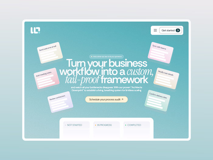 Website design for Workflow Architects