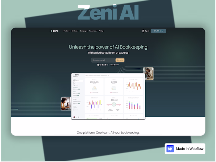 Webflow Development for a Smart AI Product
