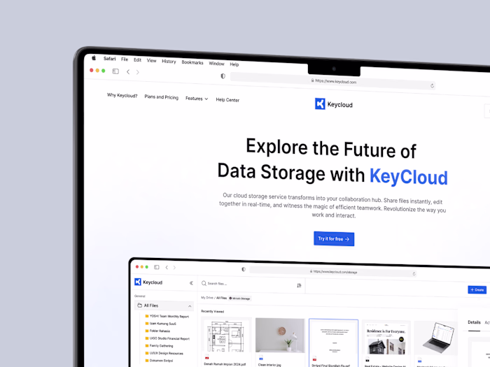 AI Integrated Cloud Storage - Landing Page