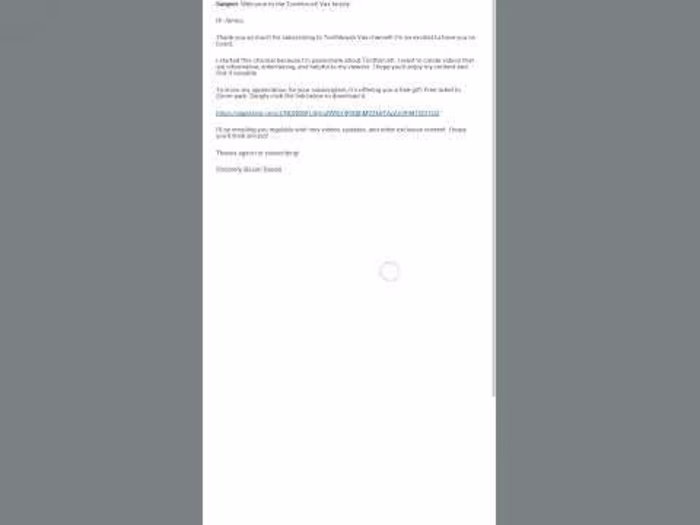 Sample Email that showcase the subscriber's interest - YouTube