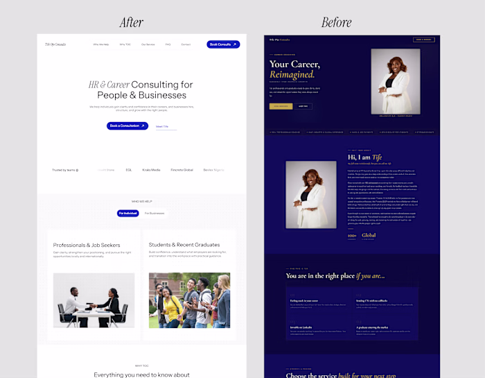 Website Redesign for Tife Ojo Consults