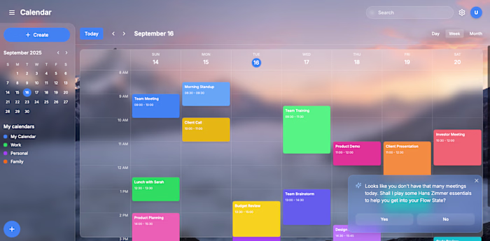 Custom Calendar App – Elegant Productivity Tool