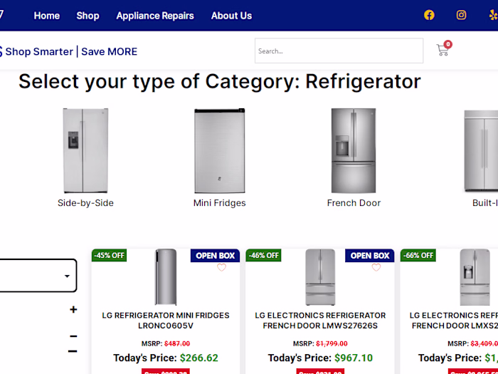 Create an E-commerce website