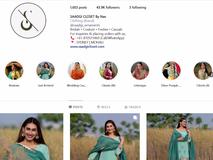 Saadgi Closet - Australian/Indian Boutique
