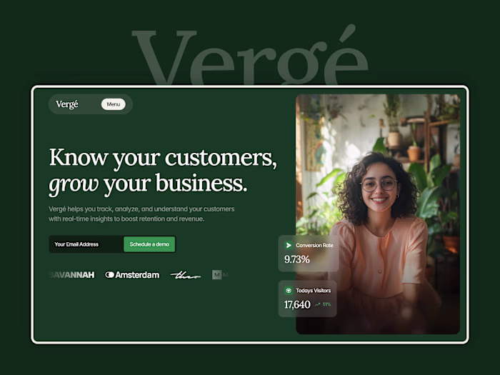 Vergé - SaaS Website Template for Framer