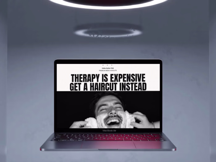 A barbershop template with teeth
Most