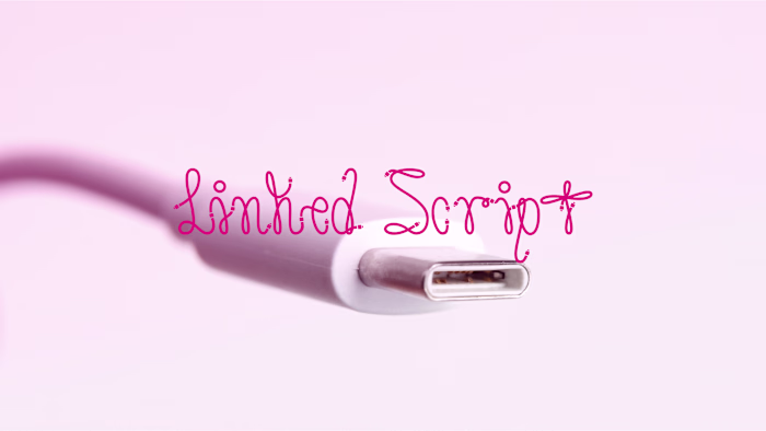 Linked Script. A typeface for human connections.