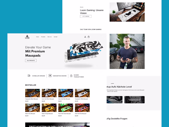 Shopify Onlineshop for Loom Gaming