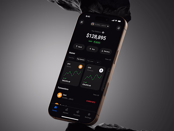 Crypto trading Mobile App design