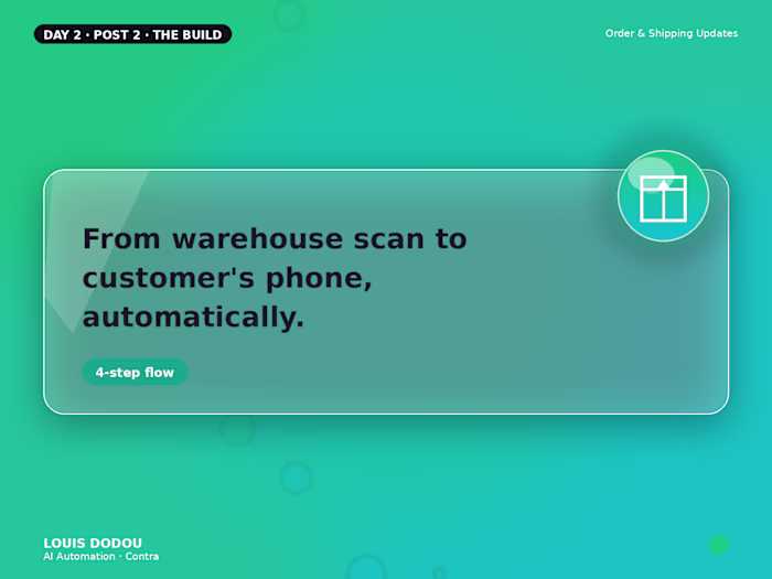 From warehouse scan to customer's