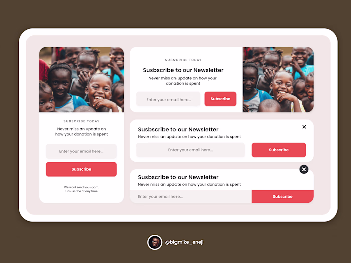 Subscribe Widget UI - 026