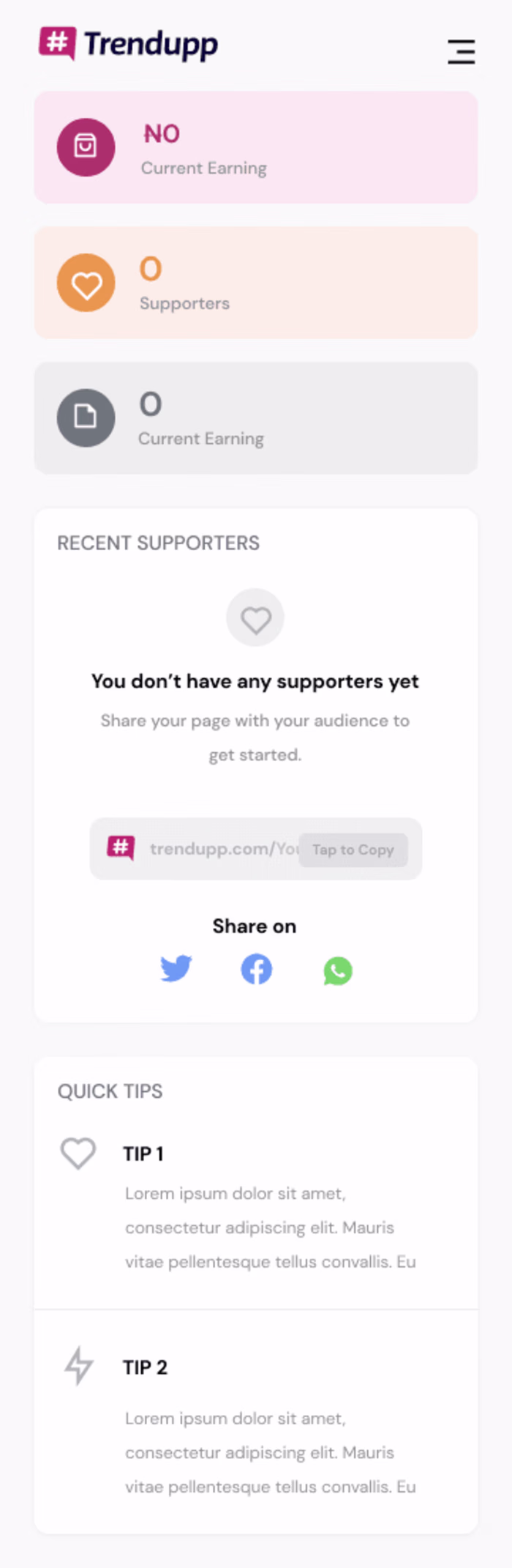 Trenduup App
