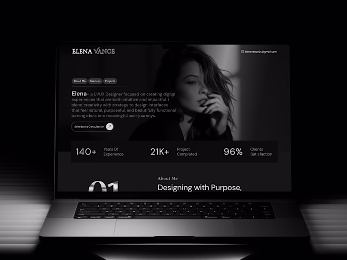 Personal Portfolio Website UI/UX Design