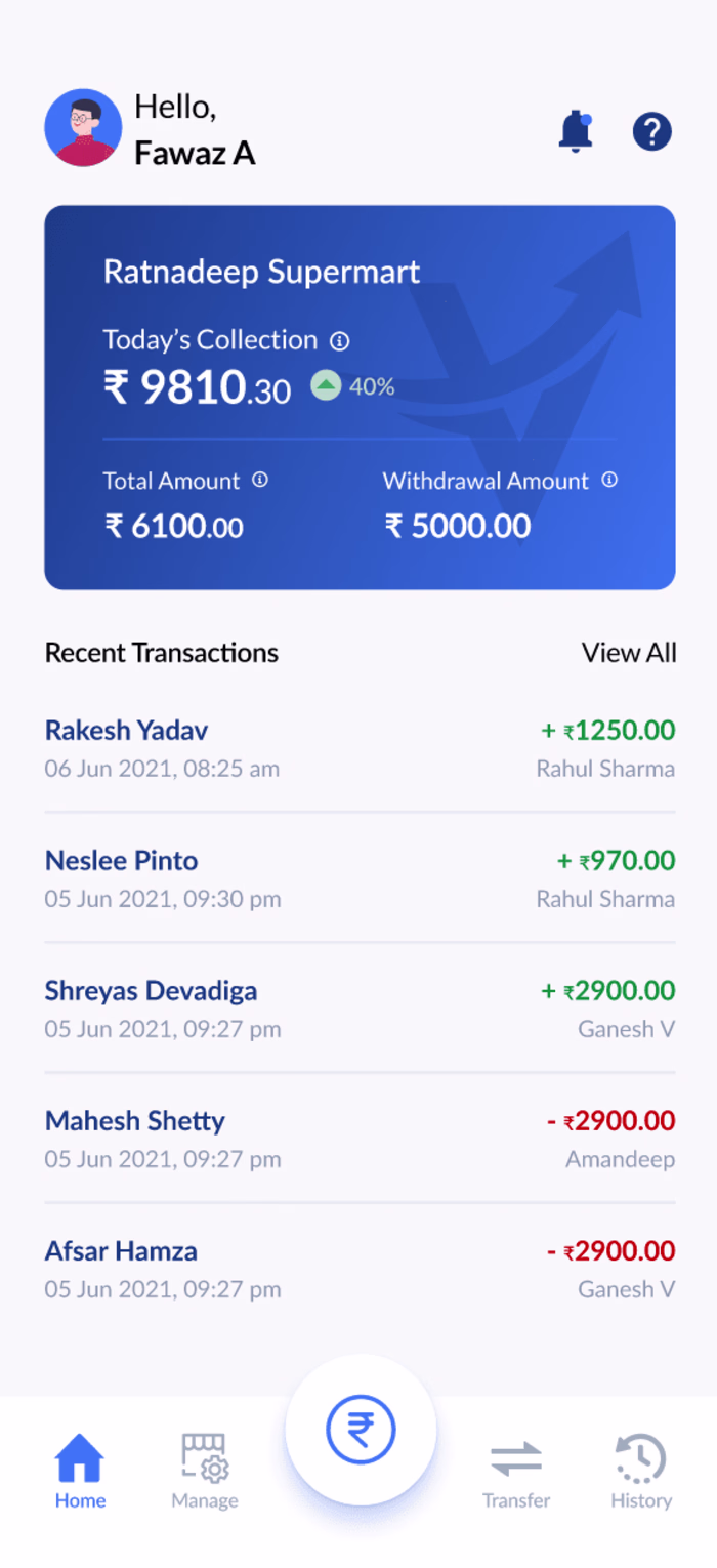 Flutter app for Payment collection