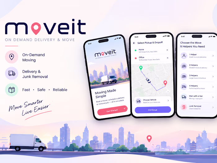 An on-demand moving and delivery