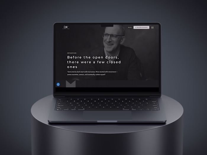 Personal Brand Website Design for Real Estate Advisor