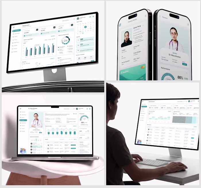 Healthcare SaaS UI UX Design for Hospital Management System