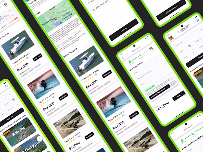 Boat Booking Mobile App UI UX design