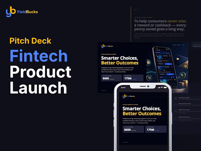 Fintech Product Launch Pitch Deck & Dashboard System