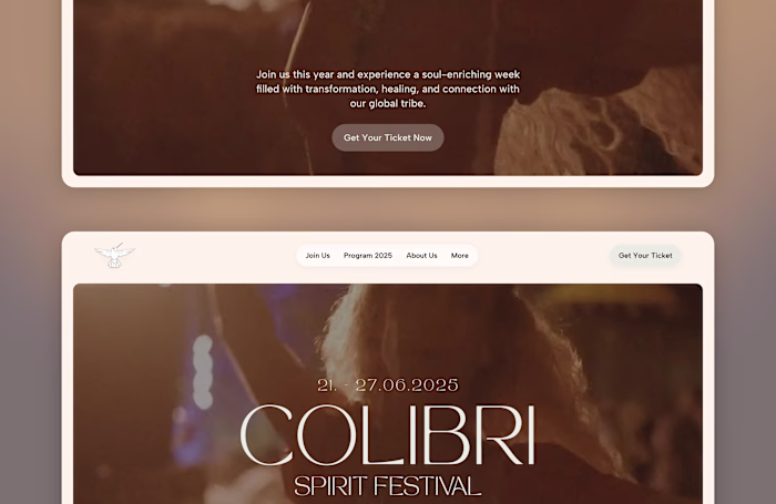festival website redesign