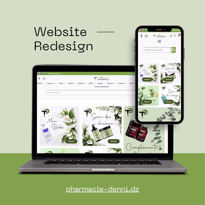 Pharmacie Denni Website Redesign and WordPress Optimization