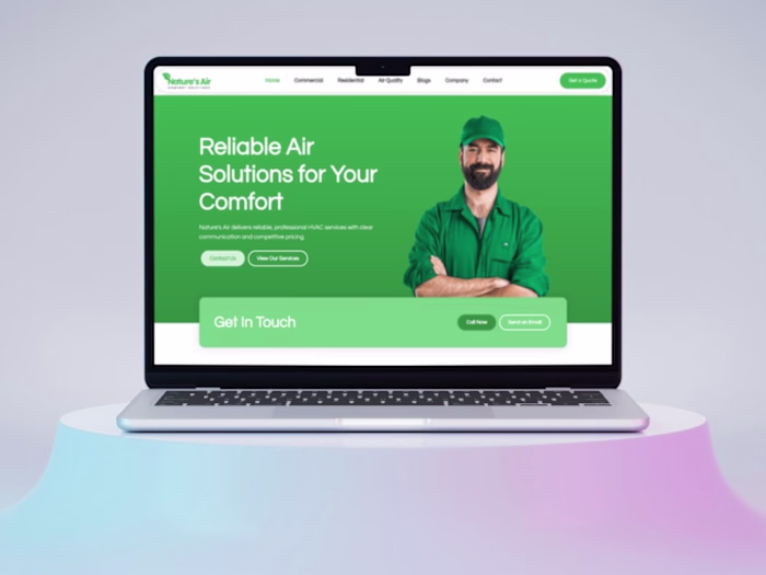 Nature's Air - Air Comfort Solutions WordPress Website Design